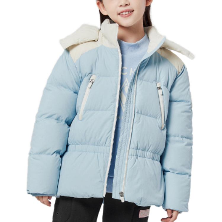 (GS) Skechers Hooded Windproof Down Jacket 'Multi-Color' L422B001