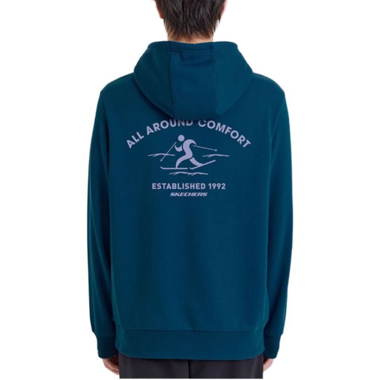 Skechers Graphic Hoodie 'Blue Black White' L422U240