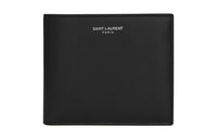 SAINT LAURENT Smooth Leather Wallet Men's Black
