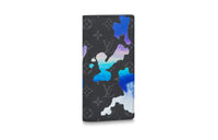 LOUIS VUITTON Brazza Coated Canvas Card Holder Wallet Regular Men's Blue/Black