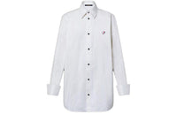LOUIS VUITTON Pinstripe Silk Shirt Shirt Women's White