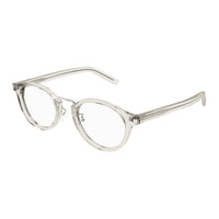 SAINT LAURENT Recycled Acetate Oval Eyeglass Frames Unisex Transparent
