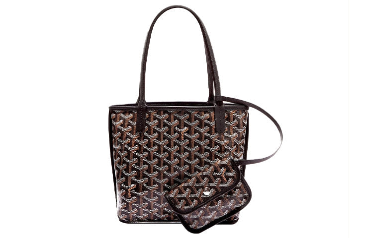 GOYARD Anjou Calfskin Tote Bag, Shopping Bag, Handbag Mini Women's Black