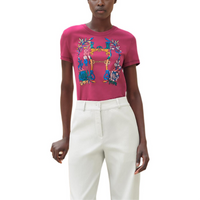 HERMES T-Shirt Women's Red Magnolia