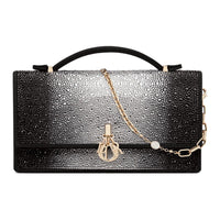 DIOR Crystal Shoulder Bag Crossbody Bag Mini Women's Gradient Silver With Black