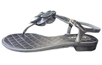 CHANEL Casual One-Strap Sandals Women's Black