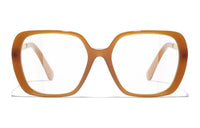 CHANEL Acetate Butterfly Eyeglass Frames Women's Brown