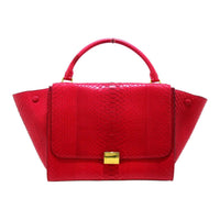 CELINE Python Skin Handbag Medium Size Women's Pink