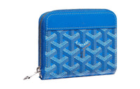 GOYARD MATIGNON Canvas With Leather Wallet Small Size Unisex Blue