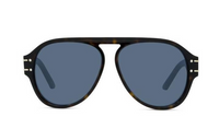 DIOR Acetate Irregular Shape Sunglasses Women's Brown
