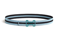 HERMES Multicolor Decoration Belt Men's Blue/Black Width 3.2CM