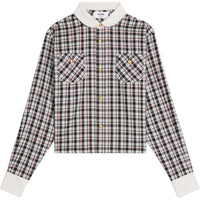 CELINE Cropped Shirt In Check Silk