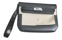 HERMES Kelly Depeches Crocodile Leather Clutch Men's 89 Noir Black