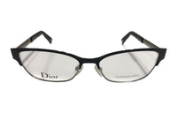 DIOR Metal Browline Eyeglass Frames Unisex Black