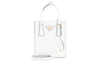PRADA Saffiano Calfskin Shoulder Bag Crossbody Bag Handbag Women's White