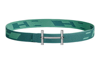 HERMES Belt Men's Collegiate Blue/Jasper Width: 3.2cm