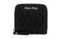 MIU MIU Leather Wallet Women's Black