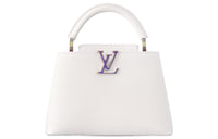 LOUIS VUITTON Capucines Taurillon Leather Shoulder Bag Crossbody Bag Handbag Small Size Women's White