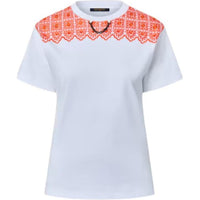 LOUIS VUITTON Floral Lace Embroidery T-Shirt