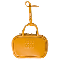MIU MIU Leather Pendant Bag Accessory Women's Tawny