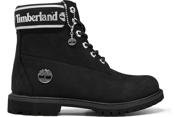 (WMNS) Timberland 6 Inch Premium Wide Fit Waterproof Boots 'Black Nubuck Logo' A41CX001