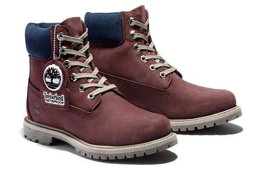 Timberland Premium 6 Inch Waterproof Boots 'Burgundy Nubuck' A2QXK