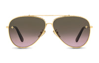 LOUIS VUITTON Aviator Sunglasses Women's Gold