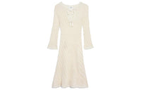 CELINE FW22 Long-Sleeved Dresses Women's Beige Yellow