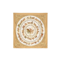 HERMES Silk Scarves Women's Beige
