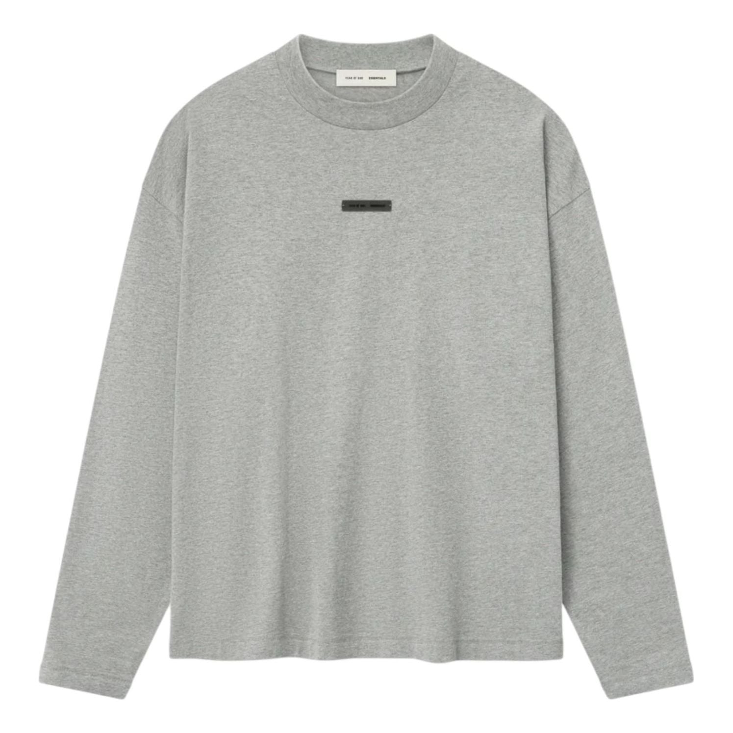 Fear of God Essentials Classic Long Sleeve T-Shirt 'Concrete Heather' 125SP254205F