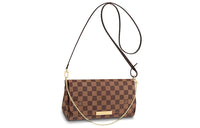 LOUIS VUITTON Favorite Canvas Dumpling Shoulder Bag Crossbody Bag Medium Size Women's Brown