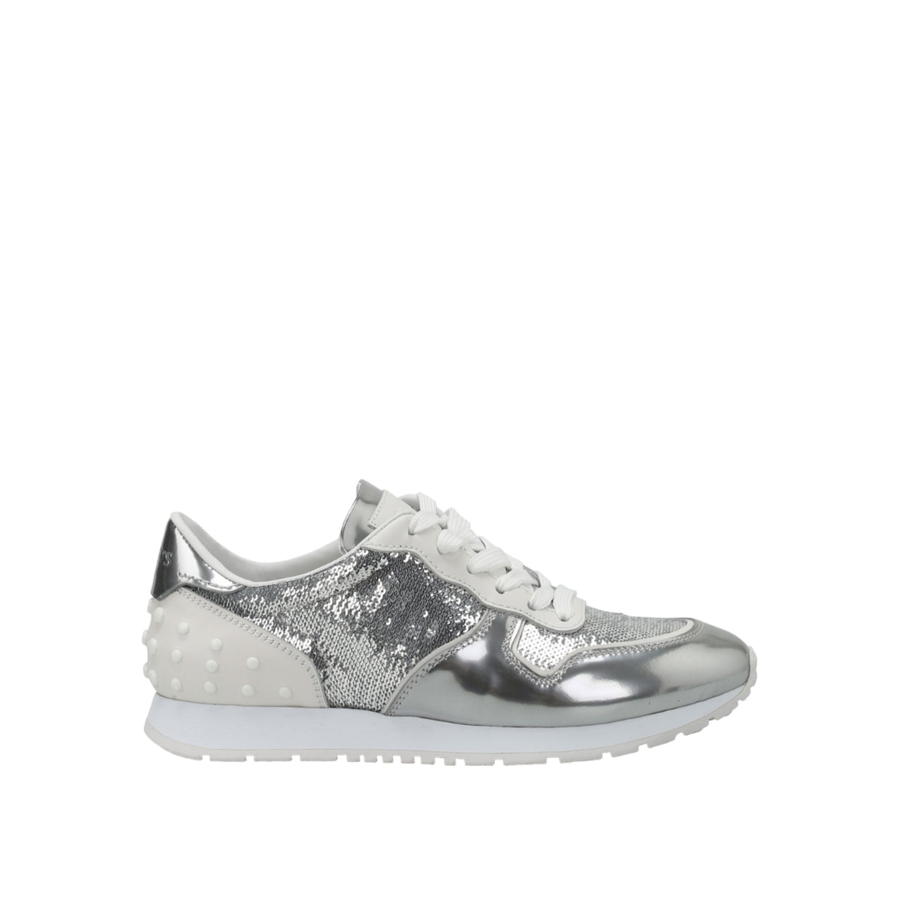 Tod's Sequined Metallic Leather Sneakers