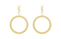 SAINT LAURENT Cassandre Pendant Hoop Earrings
