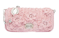MIU MIU Raffia Shoulder Bag Women's Nude Pink