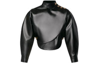 LOUIS VUITTON Faux Leather Circle Top