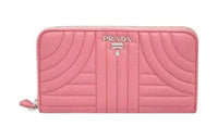 PRADA Genuine Leather Wallet Regular Women's Pink