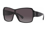 CHANEL Acetate Square Sunglasses Women's Black