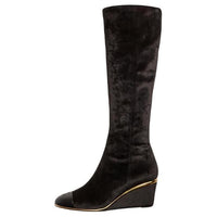 CHANEL Knee-high Boots Women's Black