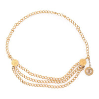 CHANEL Gold-Plated Waist Chains Women's Gold Width 1cm