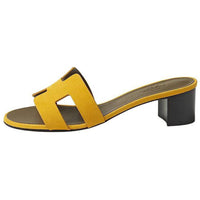HERMES Slide Slippers 5cm Women's Yellow