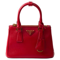 PRADA Galleria Killer Bag Leather Shoulder Bag Crossbody Bag Handbag Extra Mini Women's Red