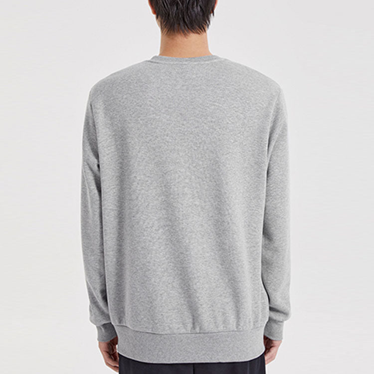 Skechers Logo Printed Crew Sweater 'Black Grey White Purple' L422U233