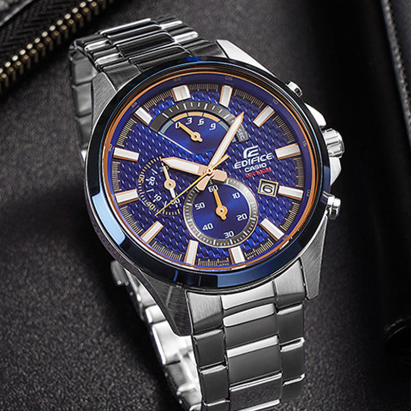 CASIO EDIFICE Series Leisure Fashion Men's Mens Blue Analog EFV-530DB-2AV