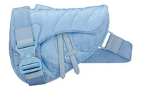 DIOR Leather Saddle Bag Shoulder Bag Crossbody Bag Men's Blue
