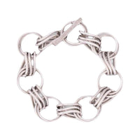 SAINT LAURENT Brass, Metal Bracelets Men's Silver