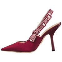 DIOR J'Adior Slim Heel High Heels 10cm Women's Red