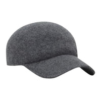 SAINT LAURENT Cashmere Baseball Caps Unisex Gray