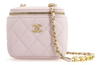 CHANEL Grain Embossed Cow Leather Box Bag, Shoulder Bag, Crossbody Bag Women's Pink