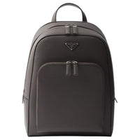 PRADA Saffiano Cow Leather Backpack Men's Smoke Gray