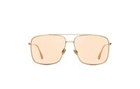 DIOR Metal Irregular Shape Sunglasses Women's Gold
